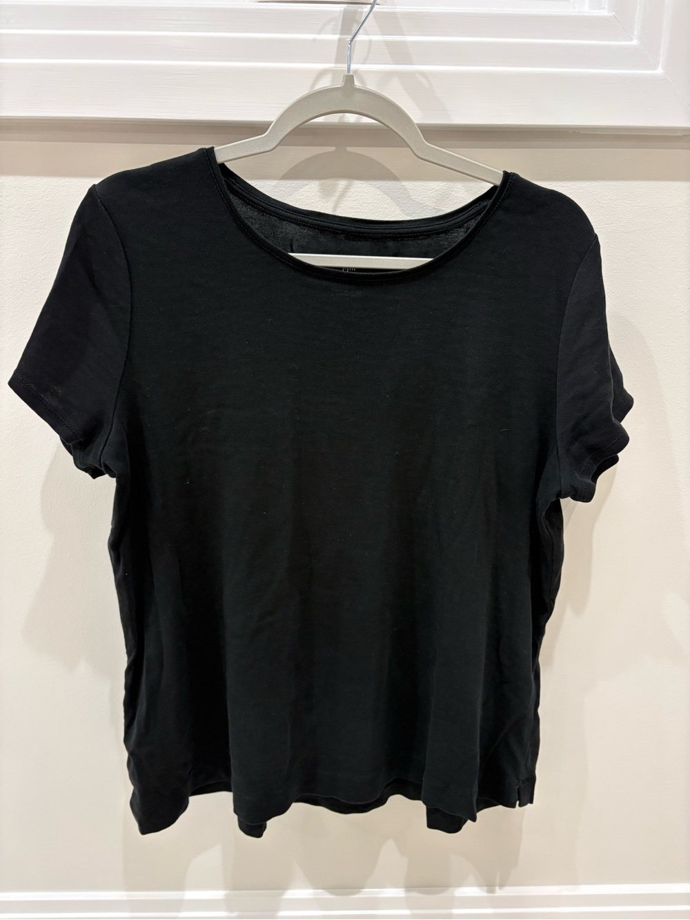 J Jill Black Pima Cotton Crewneck Women's Tee size large